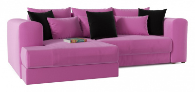 Диван угловой Мэдисон 3 вельвет (вельвет, Фиолетовый) 250/80/160 левый. Фото №2