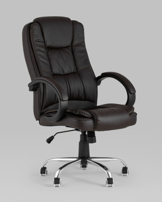 Кресло руководителя TopChairs Atlant коричневое. Фото №3