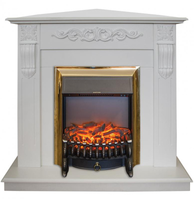 Электрокамин RealFlame Dominica Corner WT c  очагом Fobos Lux BR S. Фото №2