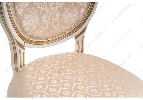 Стул деревянный Данте молочный с золотой патиной. Фото №10
