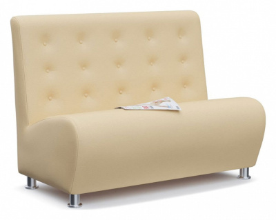 Диван офисный Прометей ElephantBone (экокожа, Бежевый) 120/90/65. Фото №2