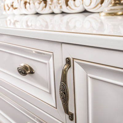 Комод широкий в гостиную Натали  белый глянец. Фото №4