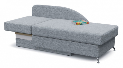 Диван прямой Вика Серая рогожка Выкатной (рогожка, Серый) 137/85/75 Подлокотник слева.. Фото №2