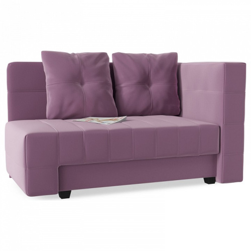 Диван прямой Корфу NEXT Purple Еврокнижка (фиолетовый велюр) Подлокотник справа.. Фото №2
