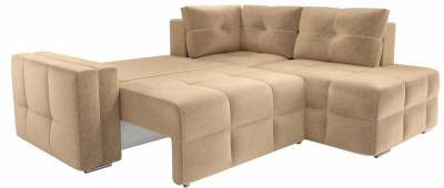 Диван угловой Леос micro-velvet Beige еврокнижка Бежевый микровельвет. Фото №2