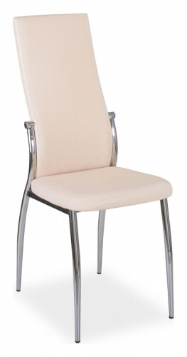 Стул кухонный  светло-бежеый с эффектом замши, повышенной комфортности. Фото №1