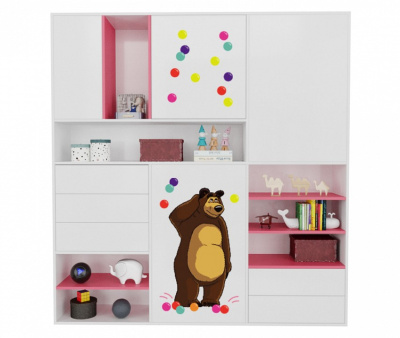 Шкаф комбинированный Маша и медведь Playtime. Фото №2