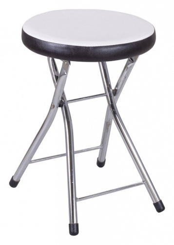 Кухонный табурет  искрящийся белый/черный венге, повышенной комфортности. Фото №1