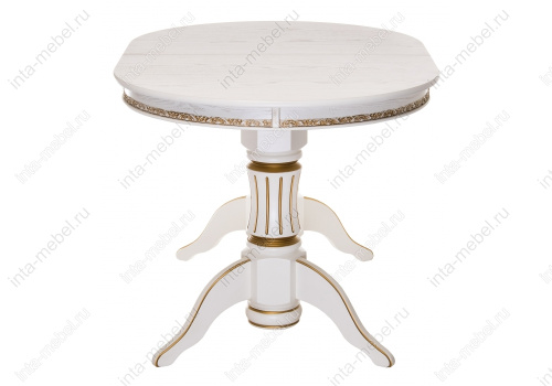 Стол Герцог молочный с золотой патиной. Фото №5