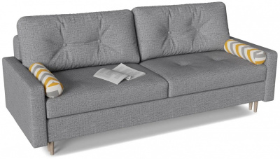 Диван прямой Белфаст ZigZag пантограф Серый рогожка. Фото №2