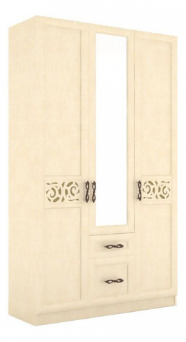 Шкаф комбинированный Александрия (ЛД 510.130.000) Кожа Ленто, Рустика. Фото №1