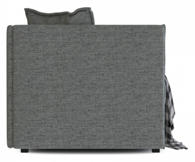 Тахта Соло грей нераскладной (рогожка, Серый) 201/80/98 Подлокотник слева.. Фото №2