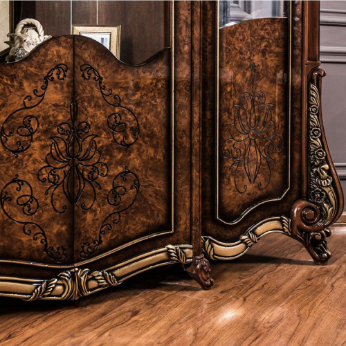 Сервант 2,3 Марселла крем корень ясеня глянец. Фото №7