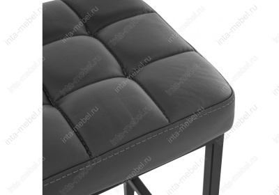 Барный стул Лофт кожзам темно-серый / черный матовый. Фото №3