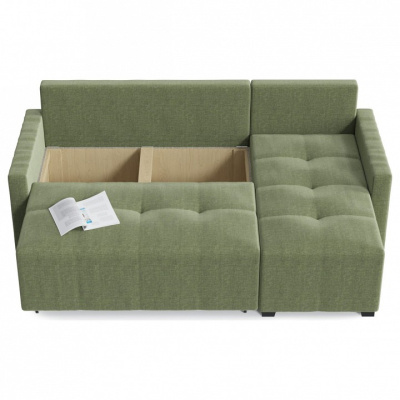 Диван угловой Форд зеленый рогожка правый. Фото №2