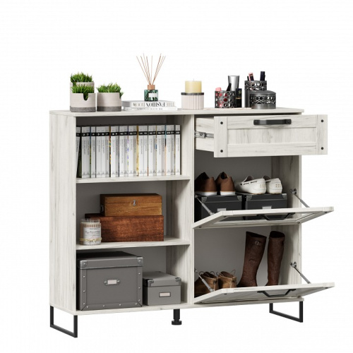 Комод комбинированный Сидней (Дуб Крафт белый). Фото №2