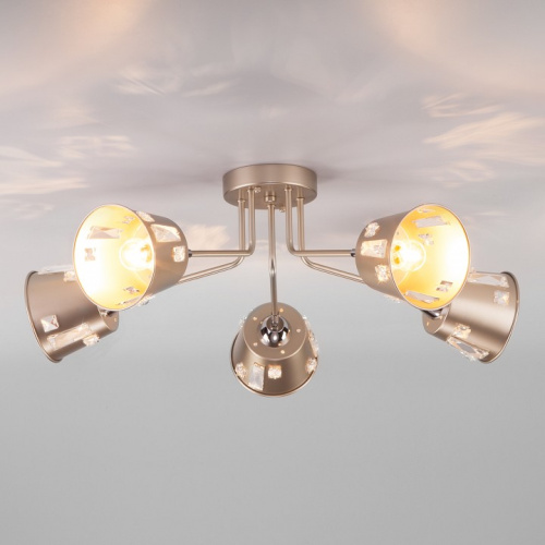 Потолочная люстра Eurosvet Benna 70105/5 шампань. Фото №2