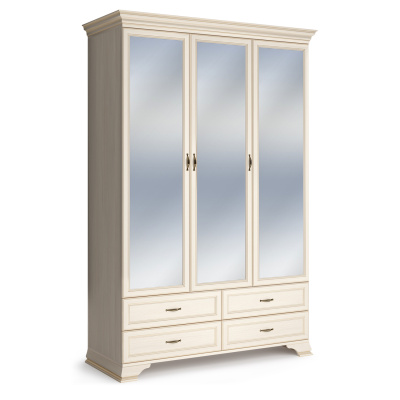 Шкаф распашной трехдверный с зеркалами Сиена. Фото №2