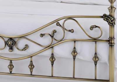Кровать металлическая CHARLOTTE 140*200 см (Double bed), цвет: Античная медь (Antique Brass). Фото №2