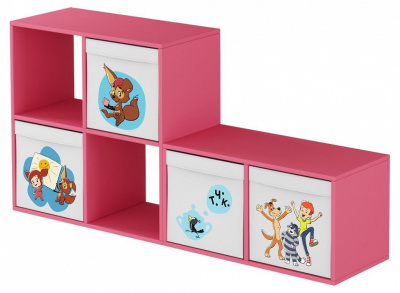 Стеллаж домик для игрушек Скандинавик Союзмультфильм pink 2. Фото №2