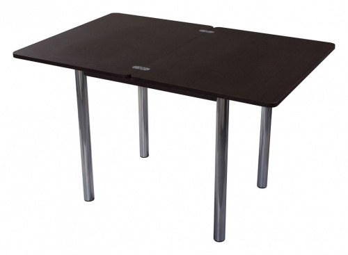 Стол кухонный  венге, ножки хром. Фото №3