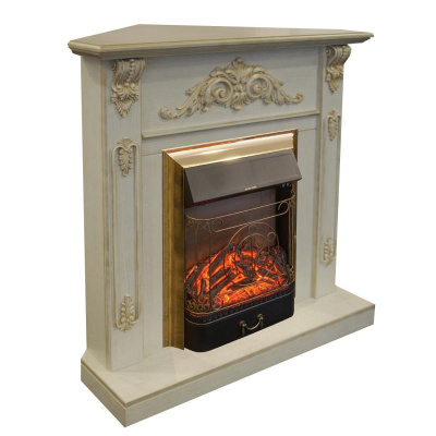 Электрокамин RealFlame Anita Corner (угловой) WT с Majestic BR S. Фото №3