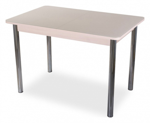 Стол со стеклом -  ,молочный дуб. Фото №1