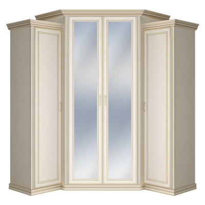 Шкаф угловой с пеналами и зеркалом Венето. Фото №2