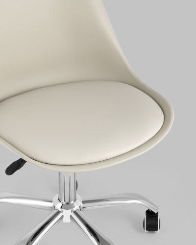 Стул офисный BLOK NEW пластиковый бежевый. Фото №9