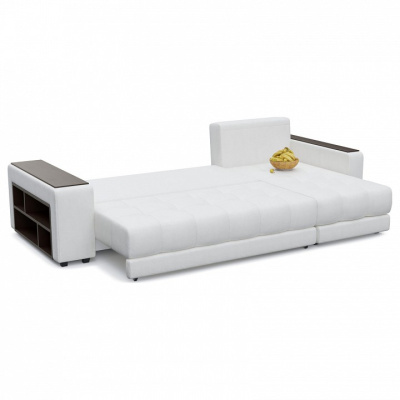 Диван угловой Милан White еврокнижка (экокожа, Белый) 285/85/155 правый. Фото №2