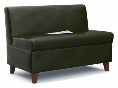 Диван офисный Савонна Black (экокожа, Черный) 120/80/70. Фото №2