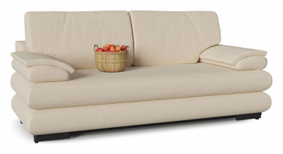 Диван прямой Фиджи Беж еврокнижка (эковелюр, Бежевый) 202/75/98. Фото №2