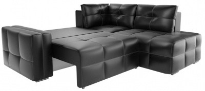Диван угловой Леос Eco-leather Black еврокнижка Черный экокожа. Фото №2