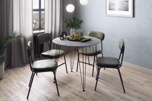 Антей 2 Стол (обеденный) камень темный/черный. Фото №2