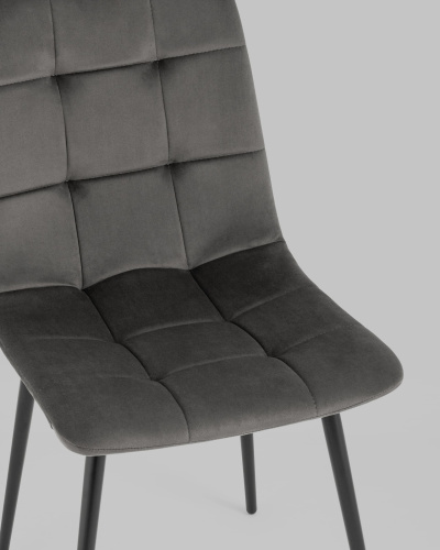 Стул Одди велюр тёмно-серый фото Стул Одди велюр тёмно-серый. Фото №9