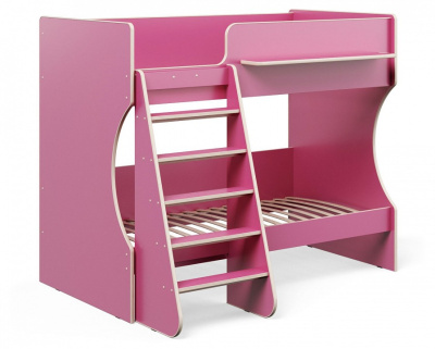 Кровать двухъярусная Р434 Капризун 3, розовый. Фото №3