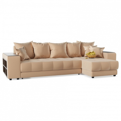 Диван угловой Дубай Triniti Еврокнижка (бежевый велюр) правый. Фото №2