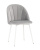 Стул Логан велюр светло-серый белые ножки. Фото №2