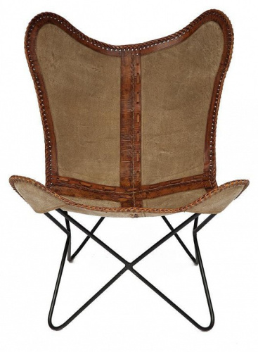 Кресло Secret De Maison NEWTON ( mod. M-4201 ) металл/кожа буйвола/ткань, 68 х70 х 93, коричневый, ткань: винтаж (поставляется по 5 шт). Фото №2