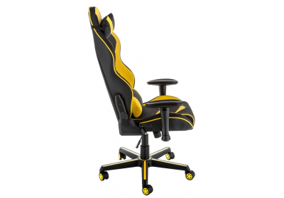 Компьютерное кресло Racer черное / желтое. Фото №3