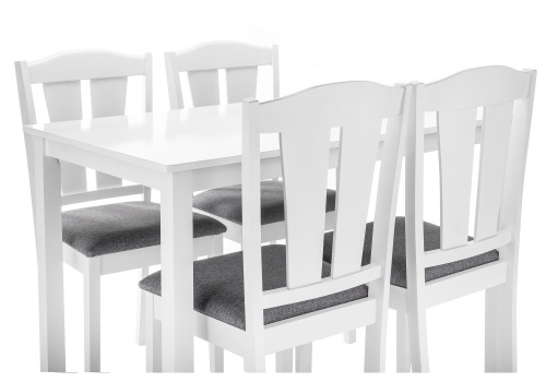Обеденная группа Mali (стол и 4 стула) white / grey. Фото №6