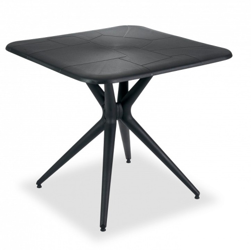 Стол KNORR (mod. TT73) пластик, 83х83х76 см, черный фото Стол KNORR (mod. TT73) пластик, 83х83х76 см, черный. Фото №1