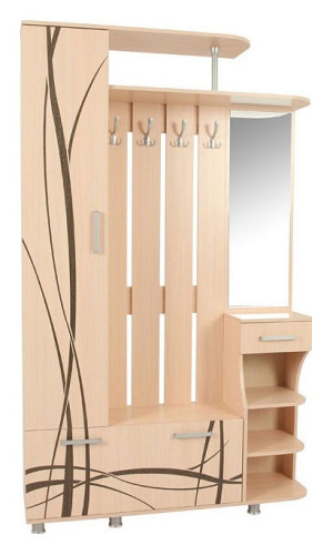 Стенка для прихожей Барселона-1 дуб млечный. Фото №2