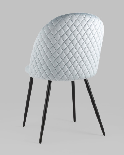 Стул Lilly велюр серо-голубой. Фото №7