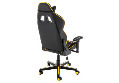 Компьютерное кресло Racer черное / желтое. Фото №4