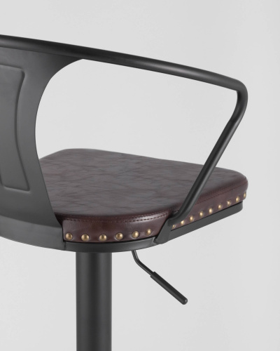 Стул барный TOLIX ARMS SOFT черный матовый. Фото №7