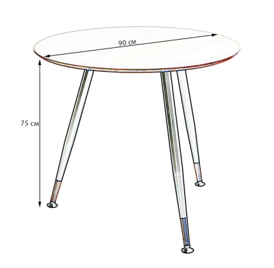 Стол Месси Legno орех R90 фото Стол Месси Legno орех R90. Фото №3