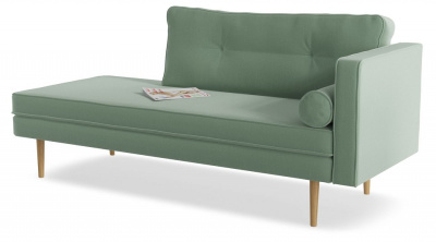 Диван прямой Blues Velutto 30 Зеленый нераскладной велюр подлокотник справа. Фото №2