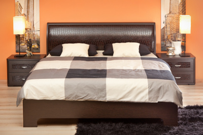 Кровать-3 с основанием 1400 экокожа Парма. Фото №3