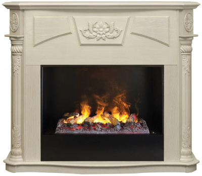 Электрокамин RealFlame Sofie 26 WT 3D Cassette 630 + Black вставка. Фото №2